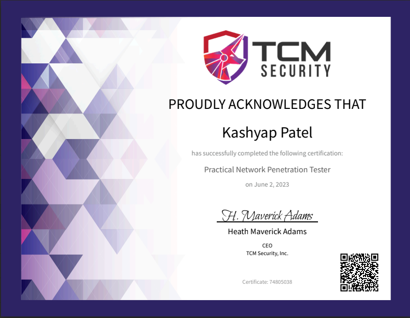 Certificate Example