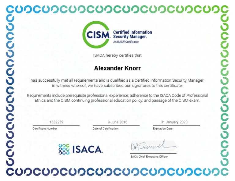 Certificate Example